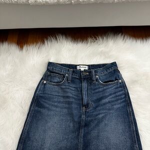 Madewell High Rise Dark Blue Jean skirt